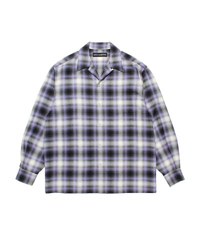 WACKO MARIA＞OMBRE CHECK OPEN COLLAR SHIRT L/S(TYPE-1) | MAKES 