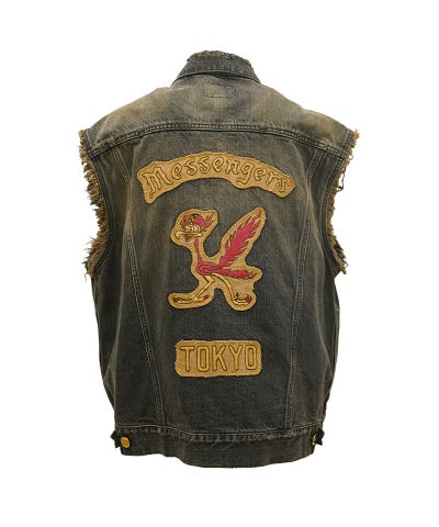 Embroidered Denim Vest