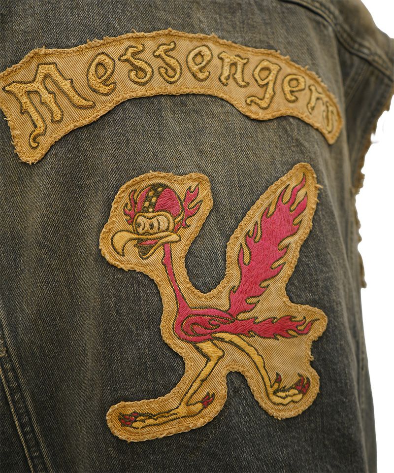 KAMIYA＞Embroidered Denim Vest | MAKES ONLINE STORE