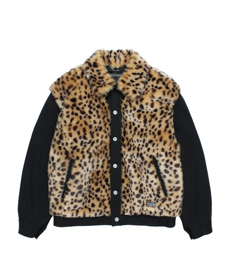 WACKO MARIA＞FAUX LEOPARD FUR DENIM GRIZZLY JACKET | MAKES ONLINE