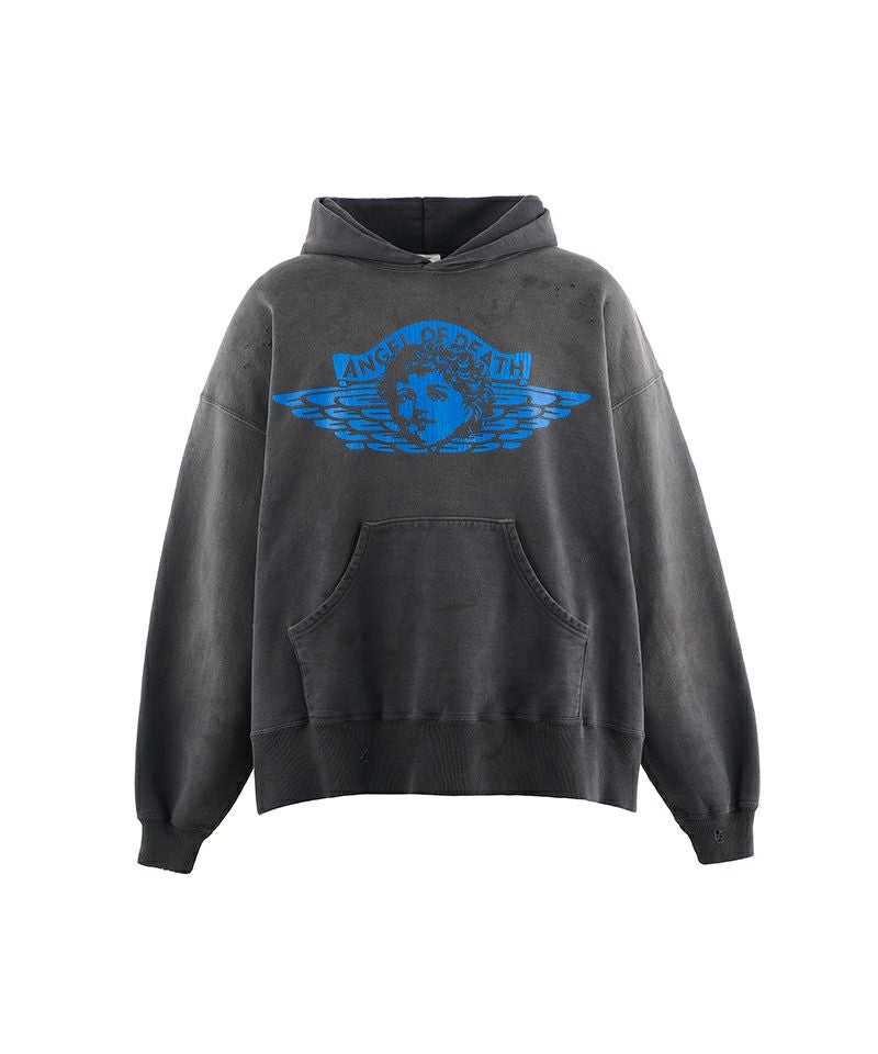 21ss セントマイケル エンジェル ウィング パーカー ライトブルー L SAINT MICHAEL セントマイケル 21SS ANGEL HOODIE エンジェル プリント