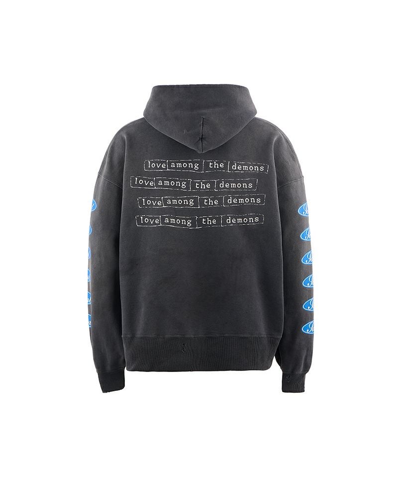 SAINT MICHAEL＞HOODIE/LOVE AMONG/BLACK | MAKES ONLINE STORE