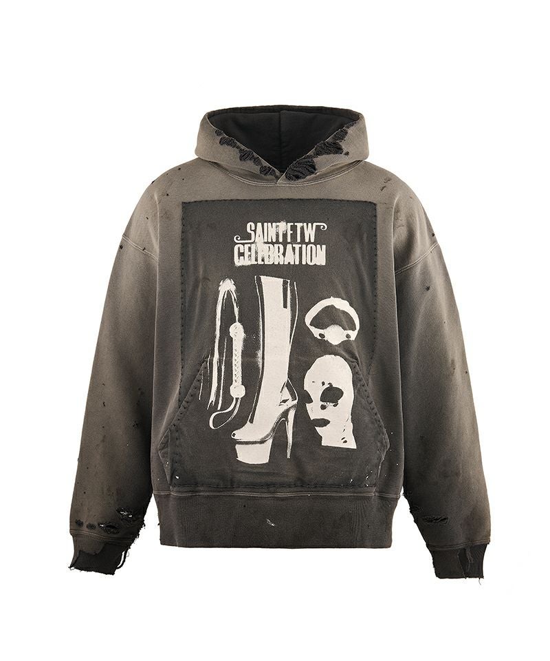 SAINT MICHAEL＞HOODIE/SAINT CELEBRATION/BLACK | MAKES ONLINE STORE