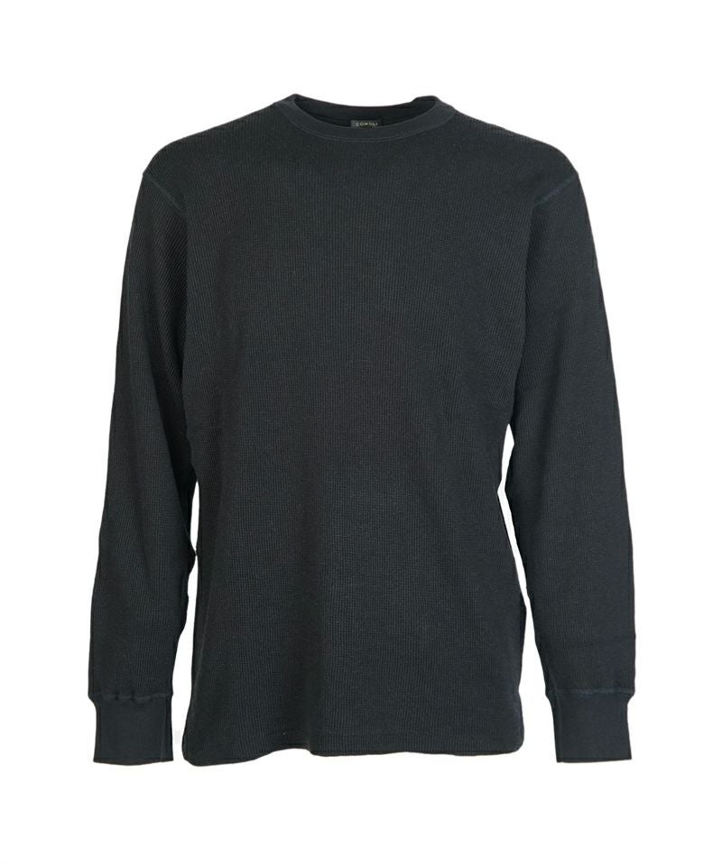 COMOLI＞コットンカシミヤ ワッフル長袖クルー | MAKES ONLINE STORE