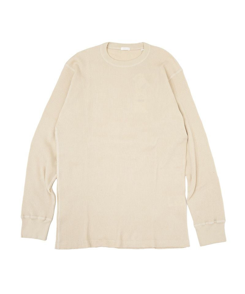 COMOLI＞コットンカシミヤ ワッフル長袖クルー | MAKES ONLINE STORE
