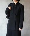 Acetate Polyester Collarless Double Breasted Suit Jacket