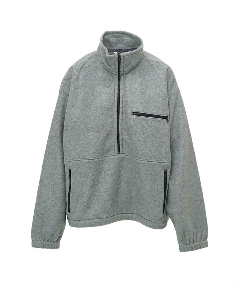 AURALEE＞PURE SILK COMFORT FLEECE HALF ZIP P/O | MAKES ONLINE STORE