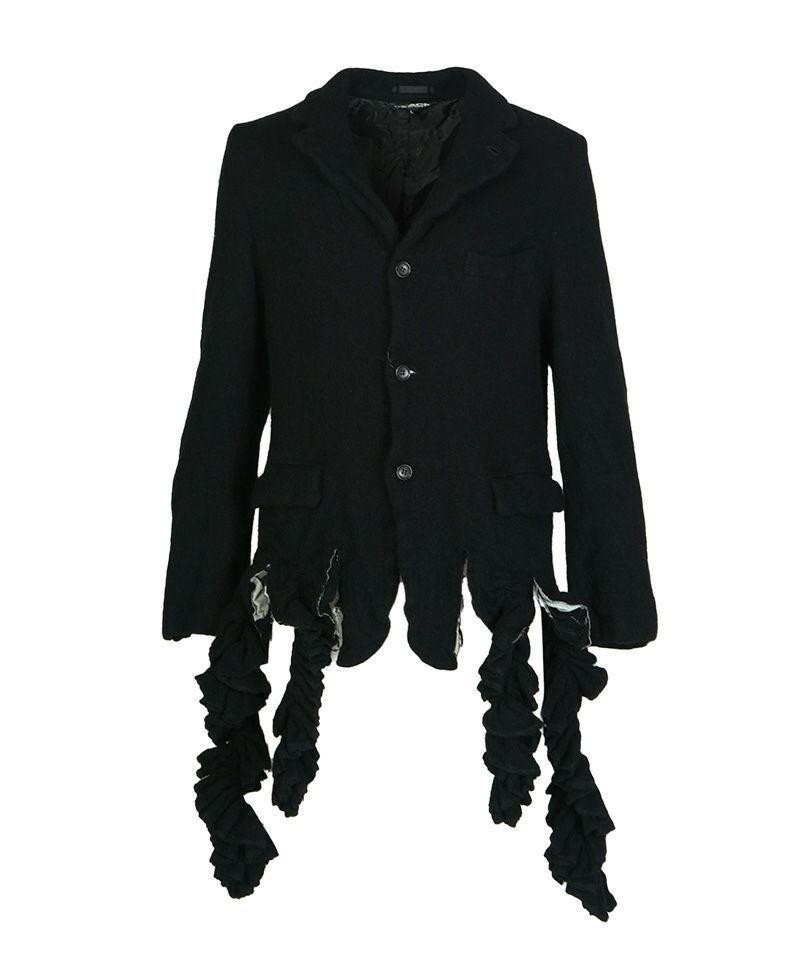 BLACK COMME des GARCONS＞ウール/ナイロンツイード中製品縮絨