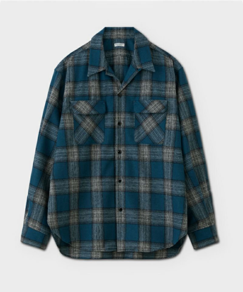 PHIGVEL＞W/CA OMBRE OPEN CALLAR LS SHIRT | MAKES ONLINE STORE