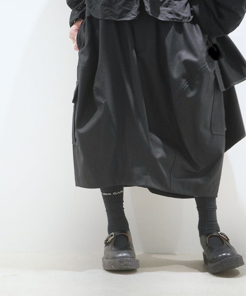 BLACK COMME des GARCONS＞ウールナイロン フラノS-PT (1P-P010-052