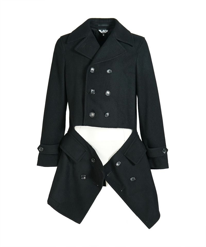 BLACK COMME des GARCONS＞ウール／ナイロン メルトンCT (1P-C002-052