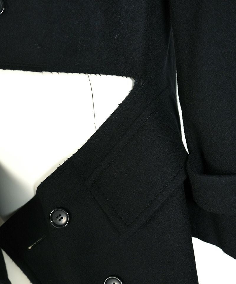 BLACK COMME des GARCONS＞ウール／ナイロン メルトンCT (1P-C002-052