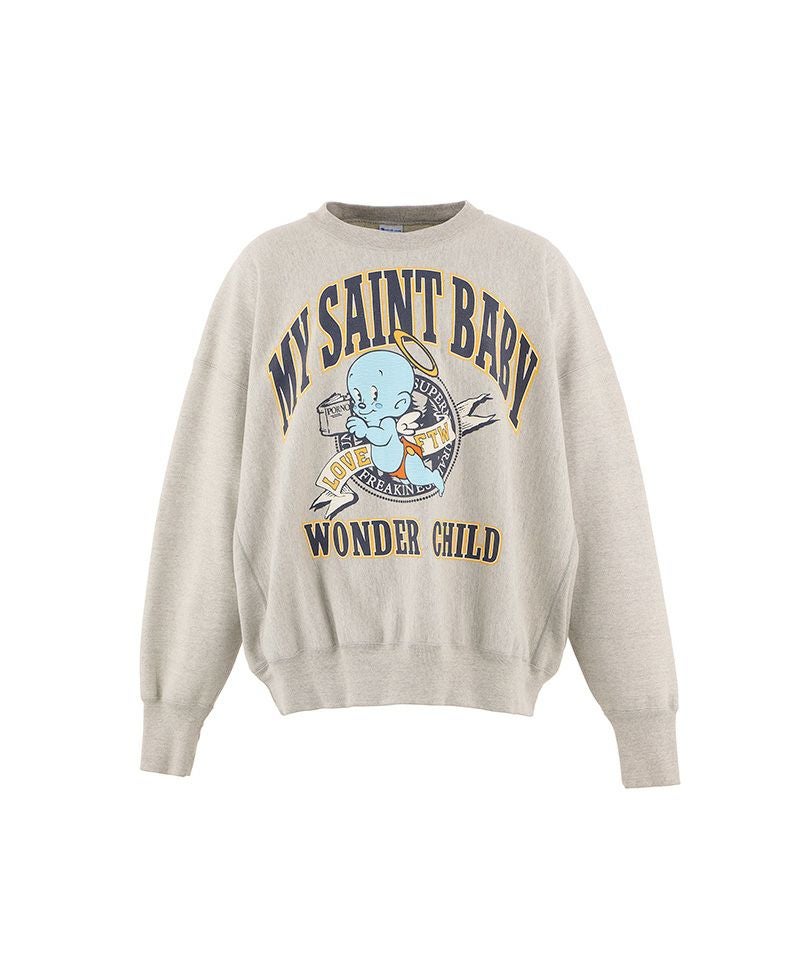 SAINT MICHAEL＞CRW NECK SWT/BABY MICAHEL/GRAY | MAKES ONLINE STORE