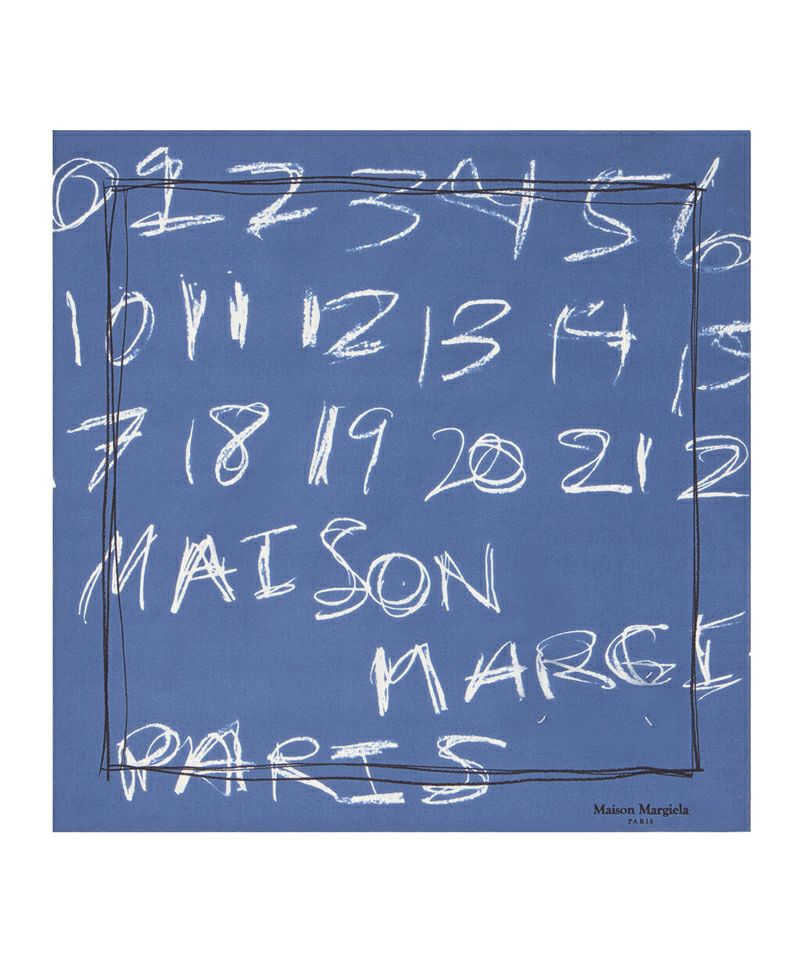 Maison Margiela＞ナンバリング シルクスカーフ | MAKES ONLINE STORE