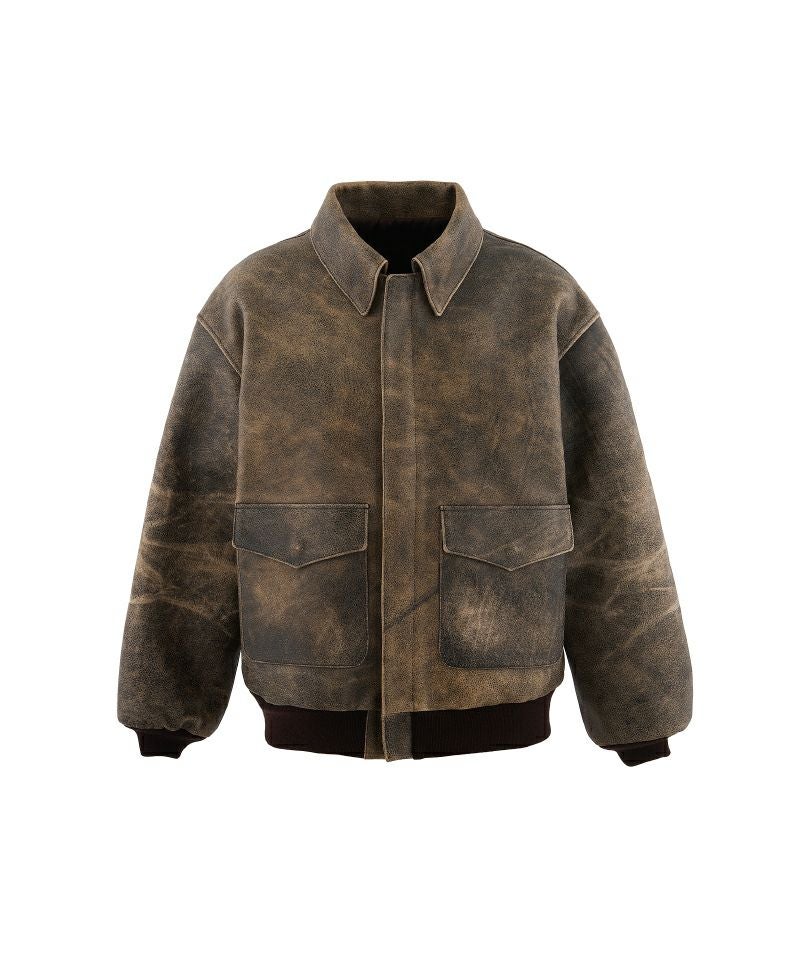 SAINT MICHAEL＞SRYM_LEATHER A2 JKT//BROWN | MAKES ONLINE STORE