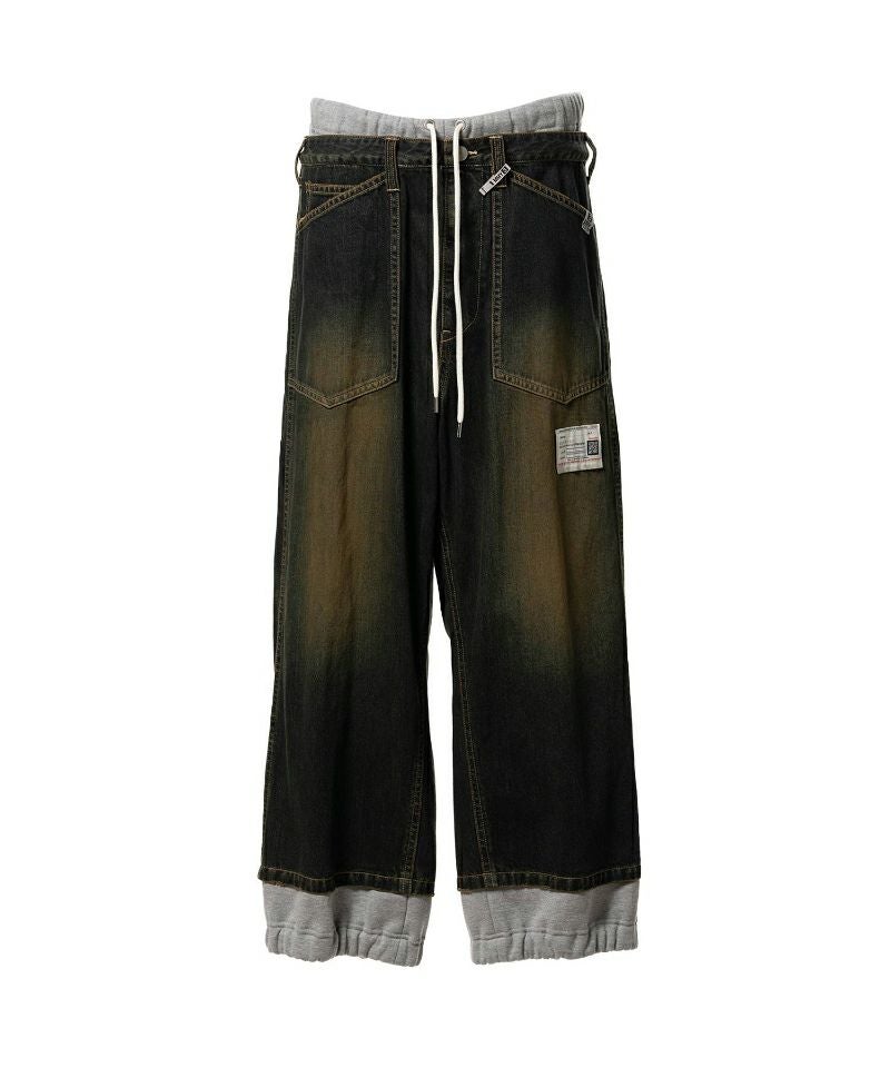 ＜MAISON MIHARAYASUHIRO＞SWEAT COMBINED DENIM PANTS