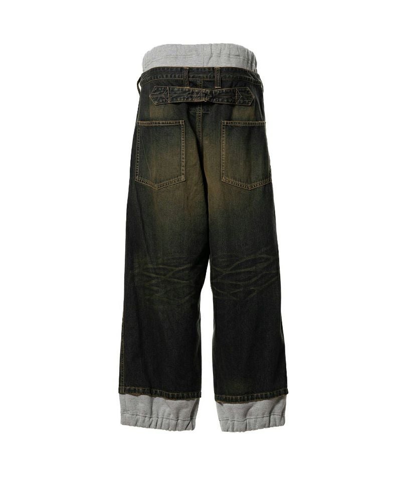 MAISON MIHARAYASUHIRO＞SWEAT COMBINED DENIM PANTS | MAKES ONLINE STORE