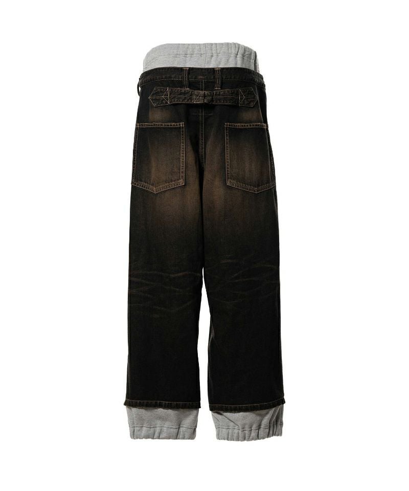 MAISON MIHARAYASUHIRO＞SWEAT COMBINED DENIM PANTS | MAKES ONLINE STORE