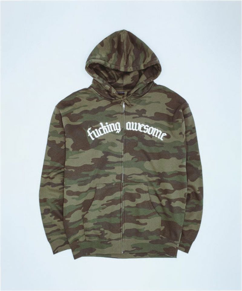 ＜Fucking Awesome＞Blackletter Logo Zipped Hoodie
