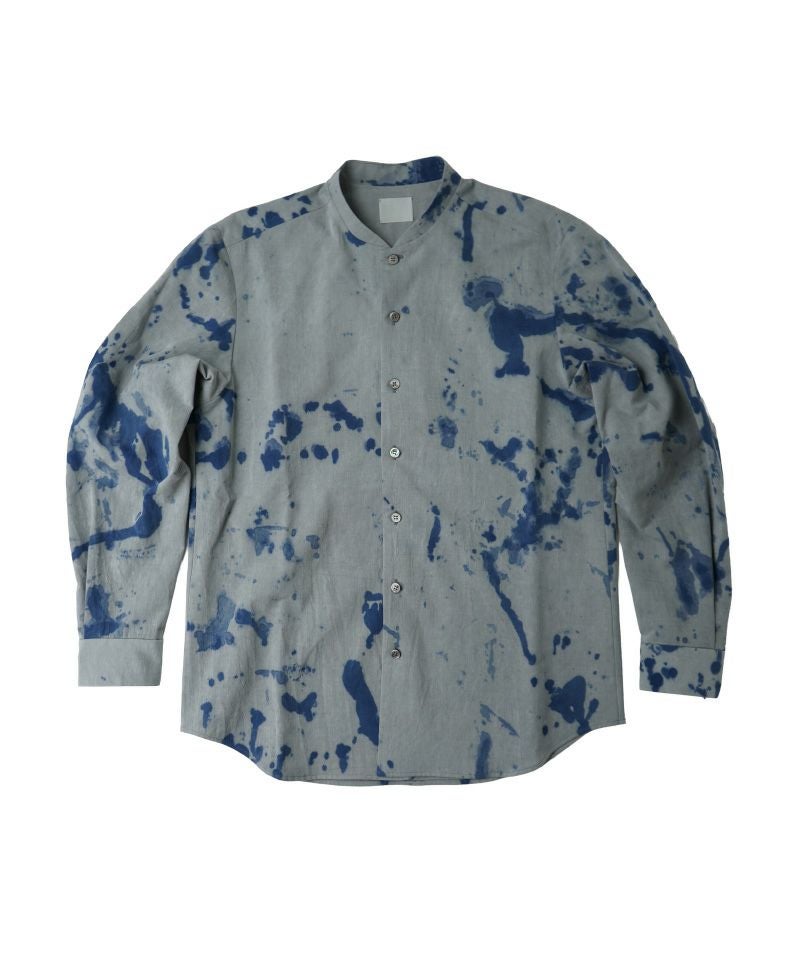 ＜山内＞塩縮加工ｺｯﾄﾝﾘﾈﾝｼｬﾂ-羽襟なし