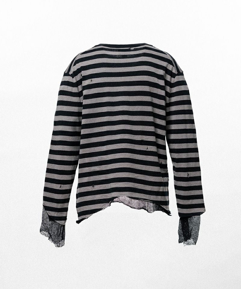 KAMIYA＞Layered Horizontal Striped Knit | MAKES ONLINE STORE
