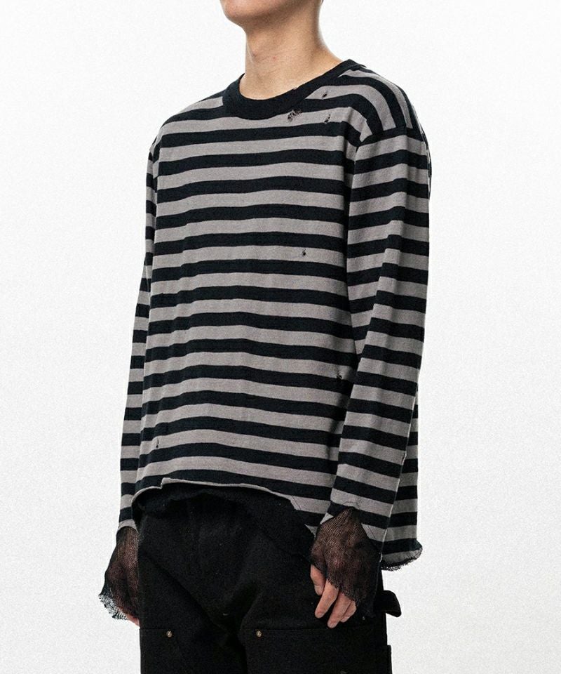 KAMIYA＞Layered Horizontal Striped Knit | MAKES ONLINE STORE