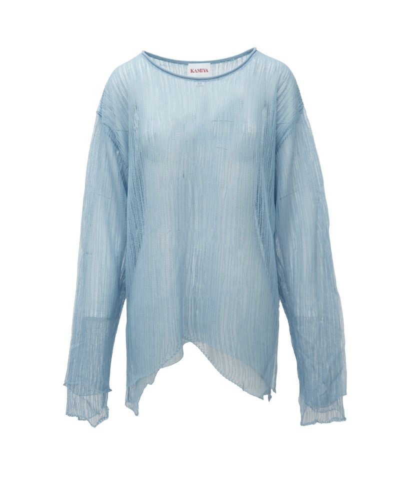 ＜KAMIYA＞Layered Sheer Knit