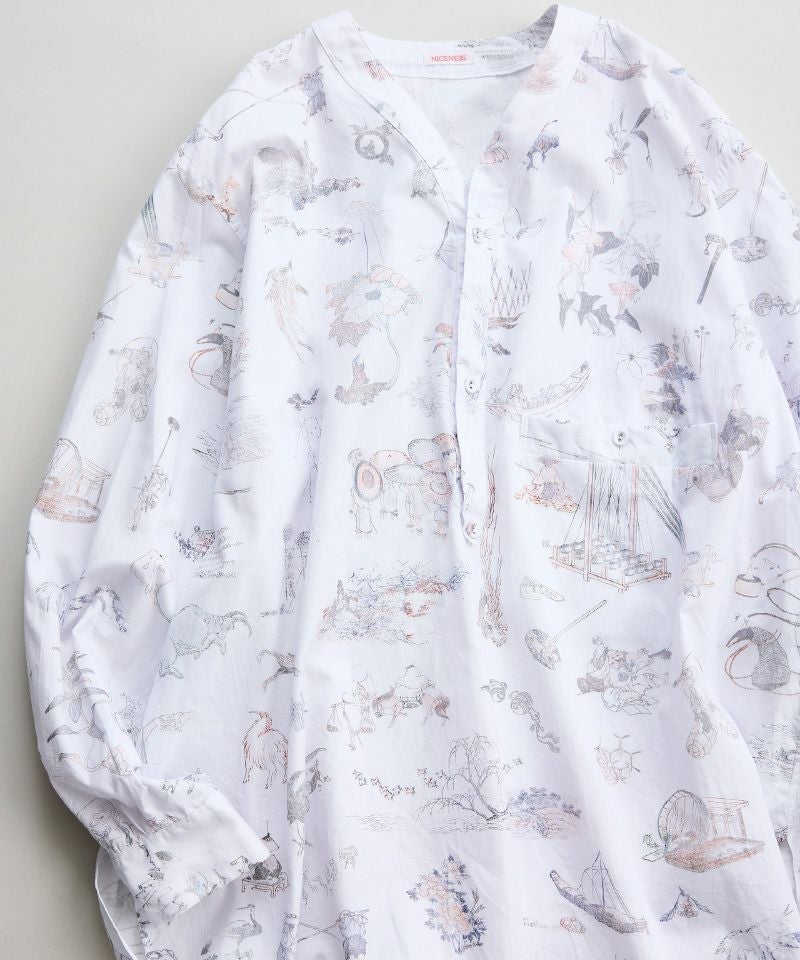 niceness 26ss CHRISTO ホクサイプリントスリーピングシャツ NICENESS＞CHRISTO(ホクサイプリントスリーピングシャツ) | MAKES
