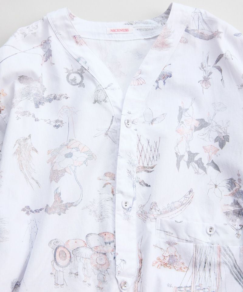 niceness 26ss CHRISTO ホクサイプリントスリーピングシャツ NICENESS＞CHRISTO(ホクサイプリントスリーピングシャツ) | MAKES