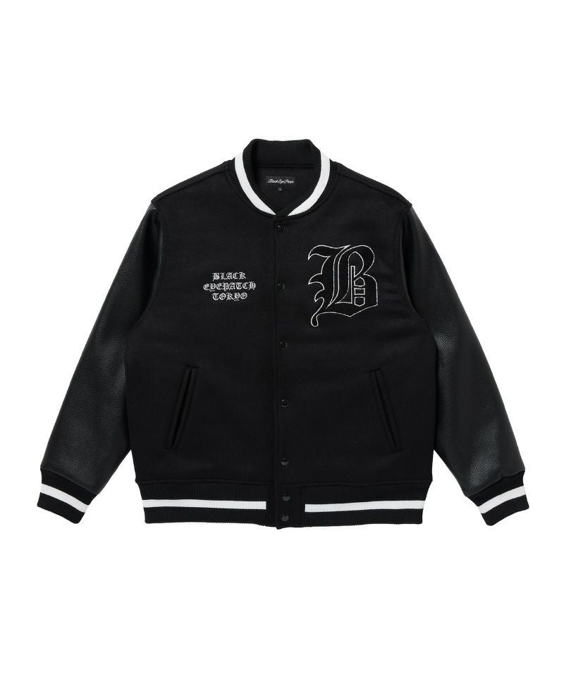 BlackEyePatch＞OE BIG B MELTON VARSITY JACKET | MAKES ONLINE STORE