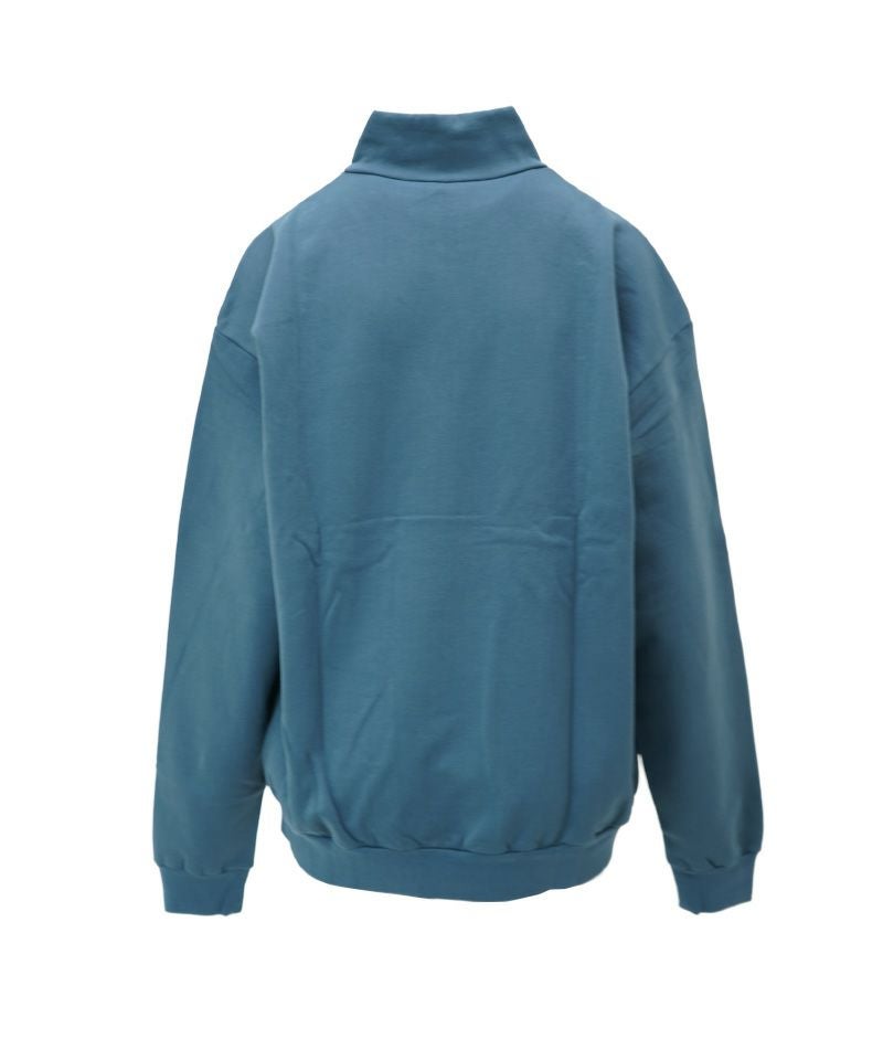 AURALEE＞ELASTIC HIGH GAUGE SWEAT HALF ZIP P/O | MAKES ONLINE STORE