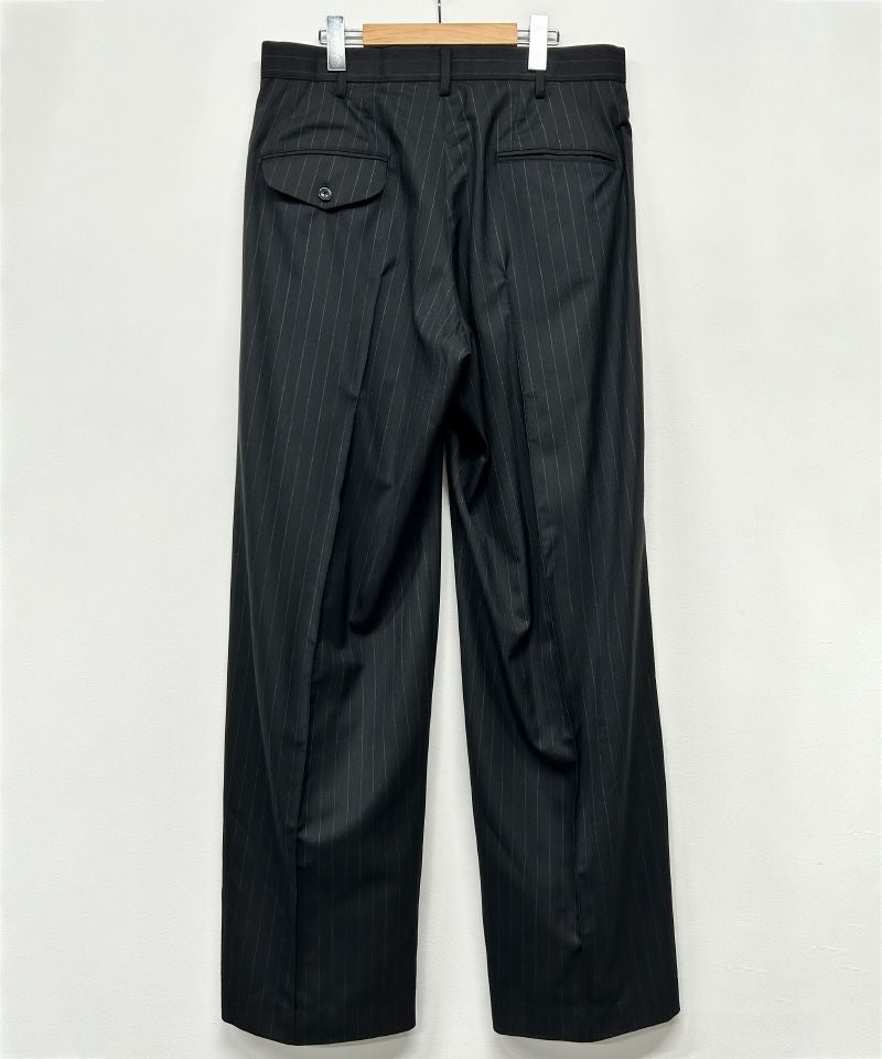 KHOKI＞Pleated Stripe Summer Wool Pants | MAKES ONLINE STORE