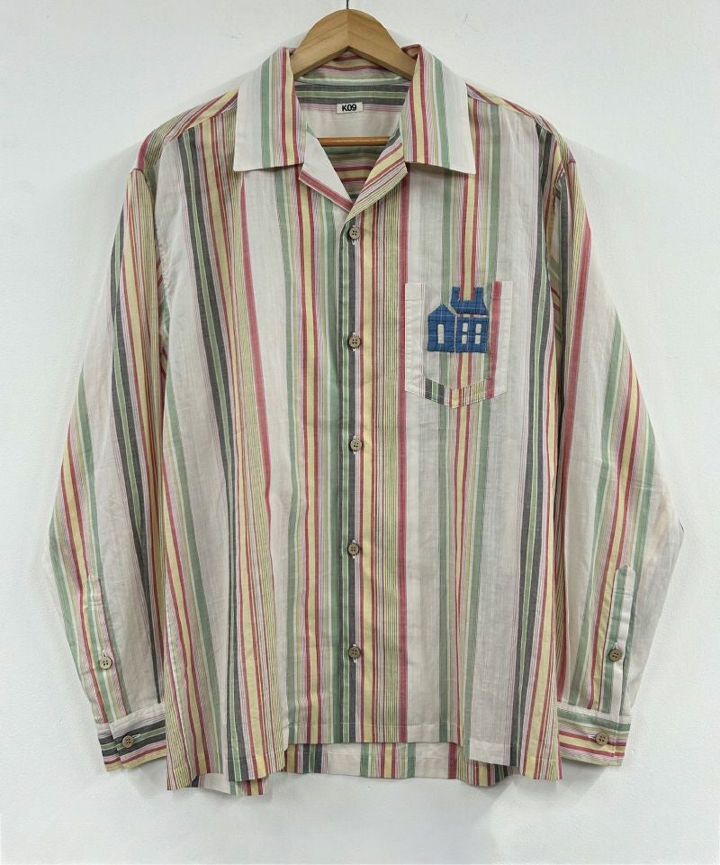 KHOKI＞Hand-Embroidered Stripe Shirt | MAKES ONLINE STORE
