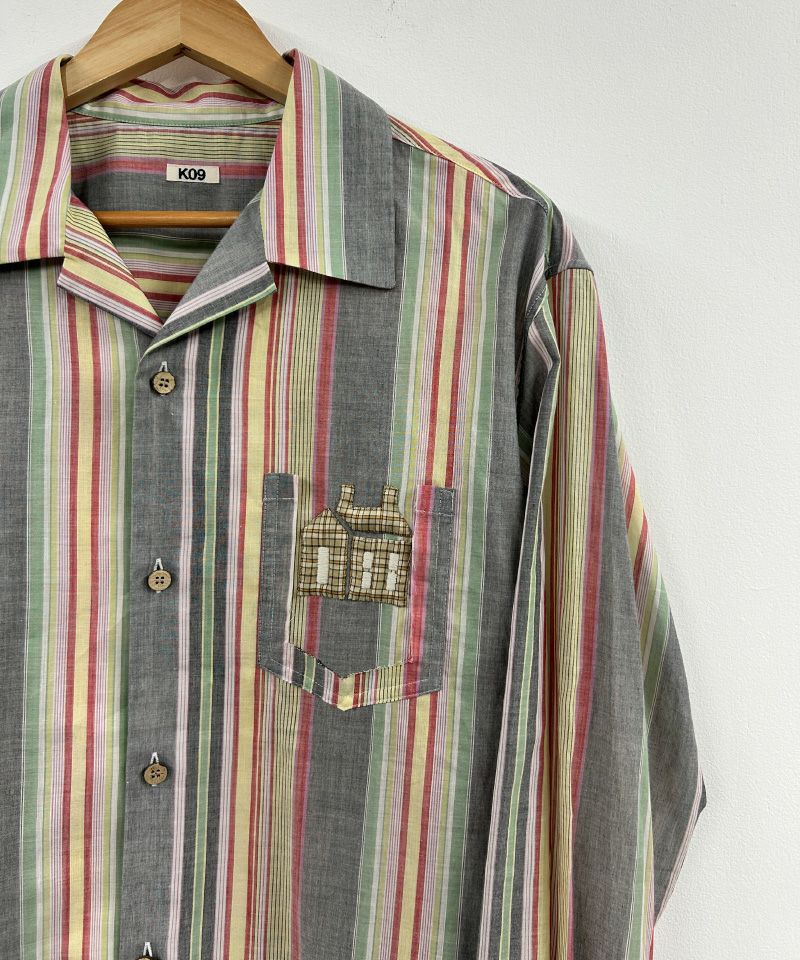 KHOKI＞Hand-Embroidered Stripe Shirt | MAKES ONLINE STORE