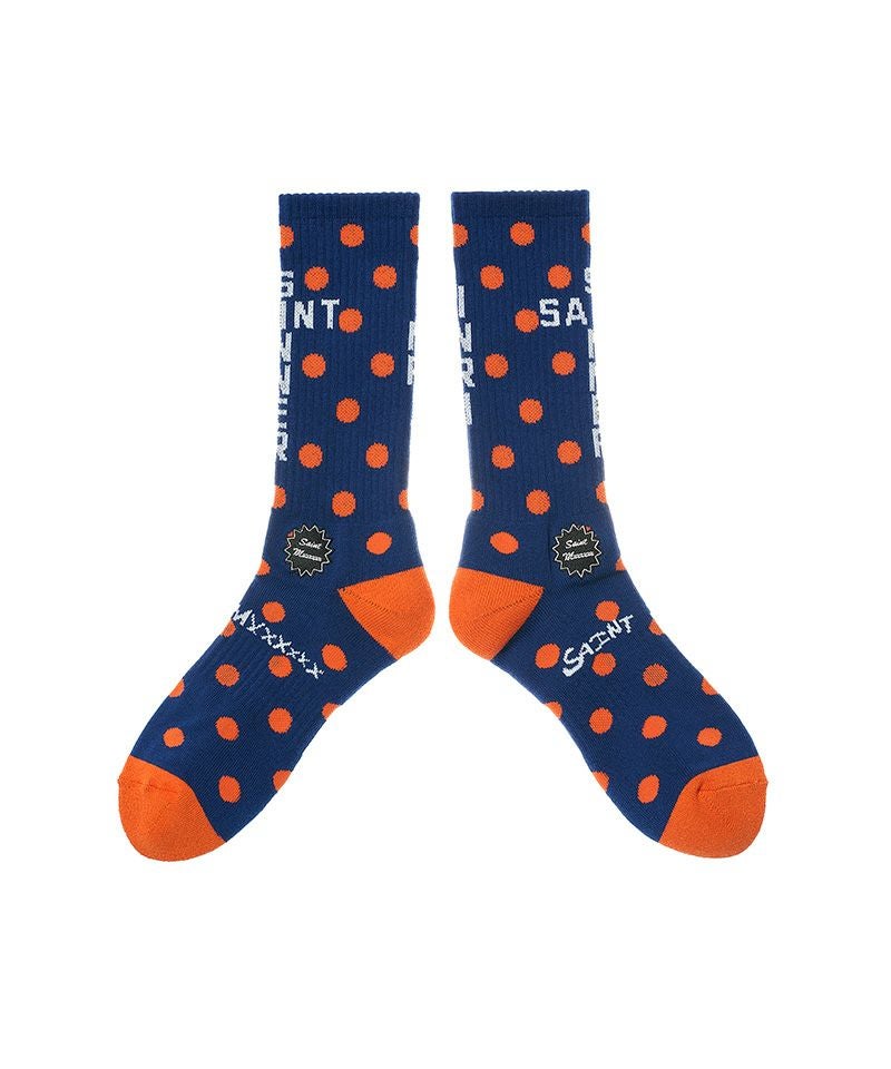 SAINT MICHAEL＞SOCKS/DOT/NAVY | MAKES ONLINE STORE