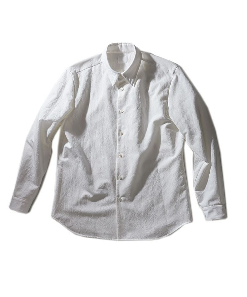 山内＞塩縮加工コットンリネンシャツ/羽衿付き | MAKES ONLINE STORE
