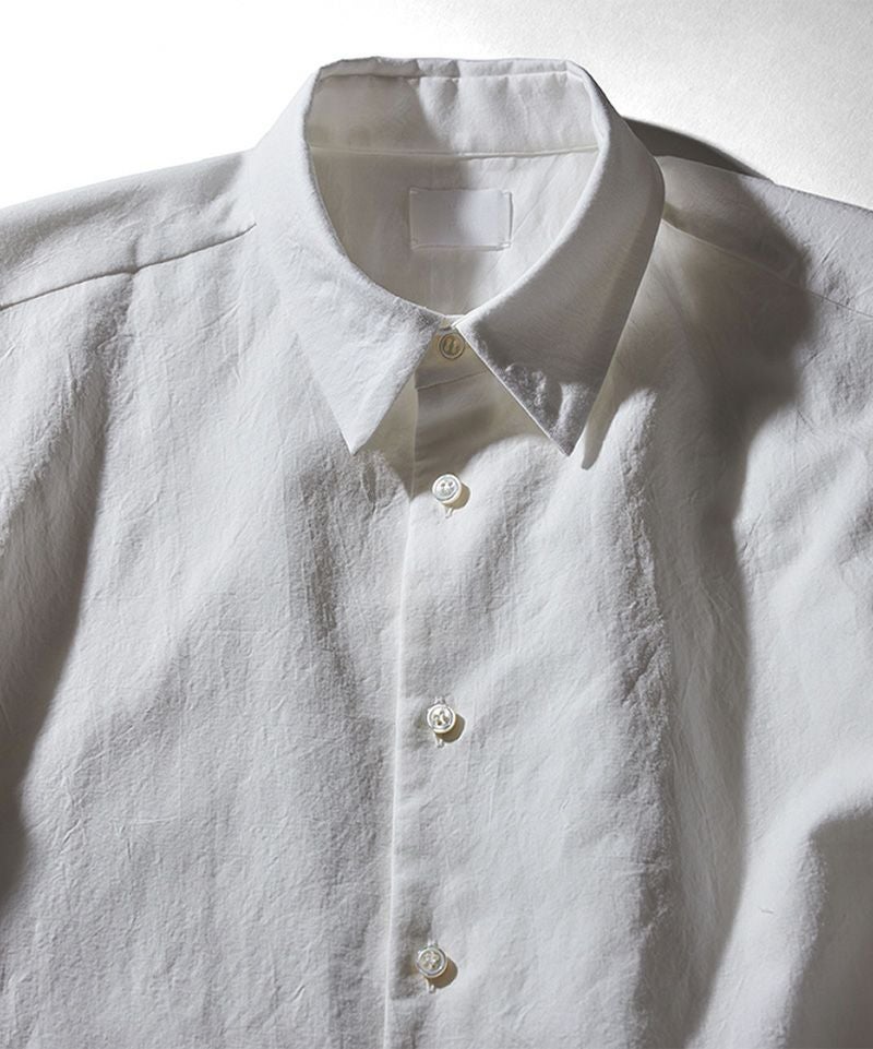 山内＞塩縮加工コットンリネンシャツ/羽衿付き | MAKES ONLINE STORE