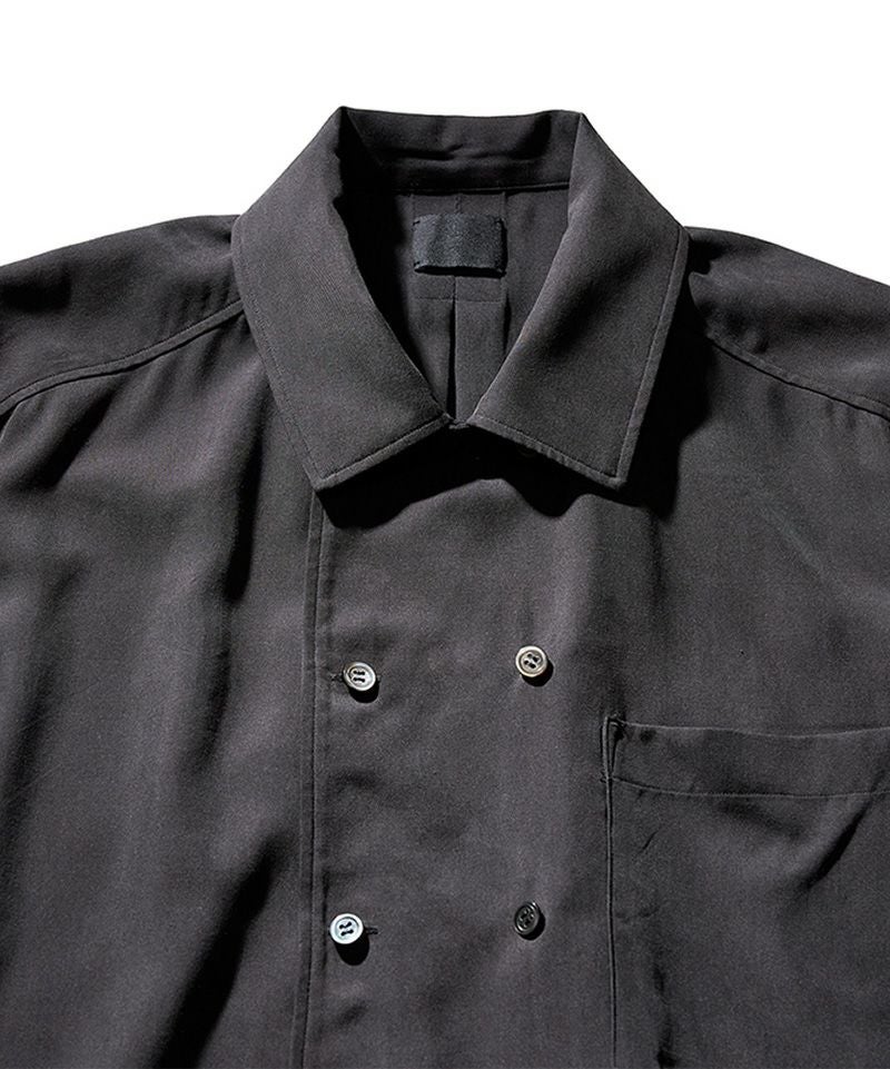 山内＞ビンテージシルクギャバ・ダブルオープンカラーシャツ | MAKES