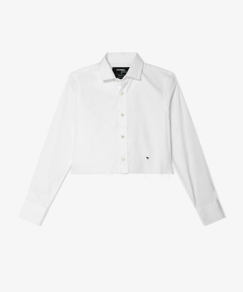 HOMME girls / オム ガールズ | ワンポイントロゴ  レギュラーカラー シャツ | S | ホワイト | レディース 25AW】HOMME girls オムガールズ / CLASSIC SHIRT / シャツ | TRENT online