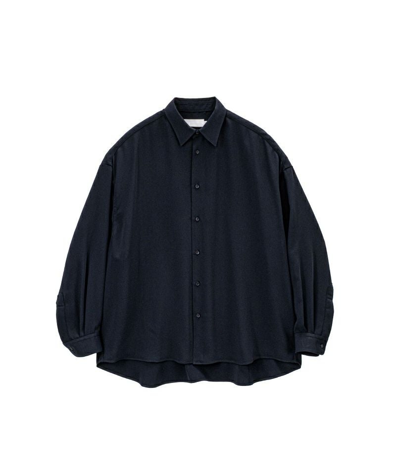 ＜Graphpaper＞Satin Oversized Regular Collar Shirt