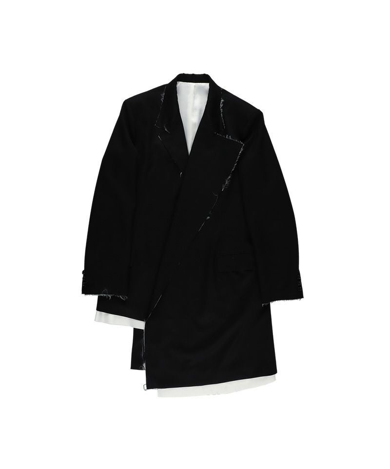 23ss Sulvam ウールギャバジン　コート LONG PIPING sulvam（サルバム）の「【sulvam/サルバム】GABARDINE ジャケット・アウター