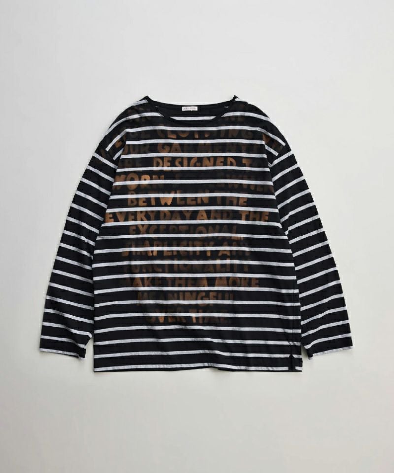 TEE ハンドステンシルブリーチ HYDE NICENESS シャツ L/S ハイド（ハンドステンシルブリーチバスクTee / HYDE NICENESS トップス