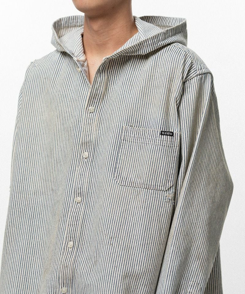 KAMIYA＞Hooded Hickory Shirt | MAKES ONLINE STORE