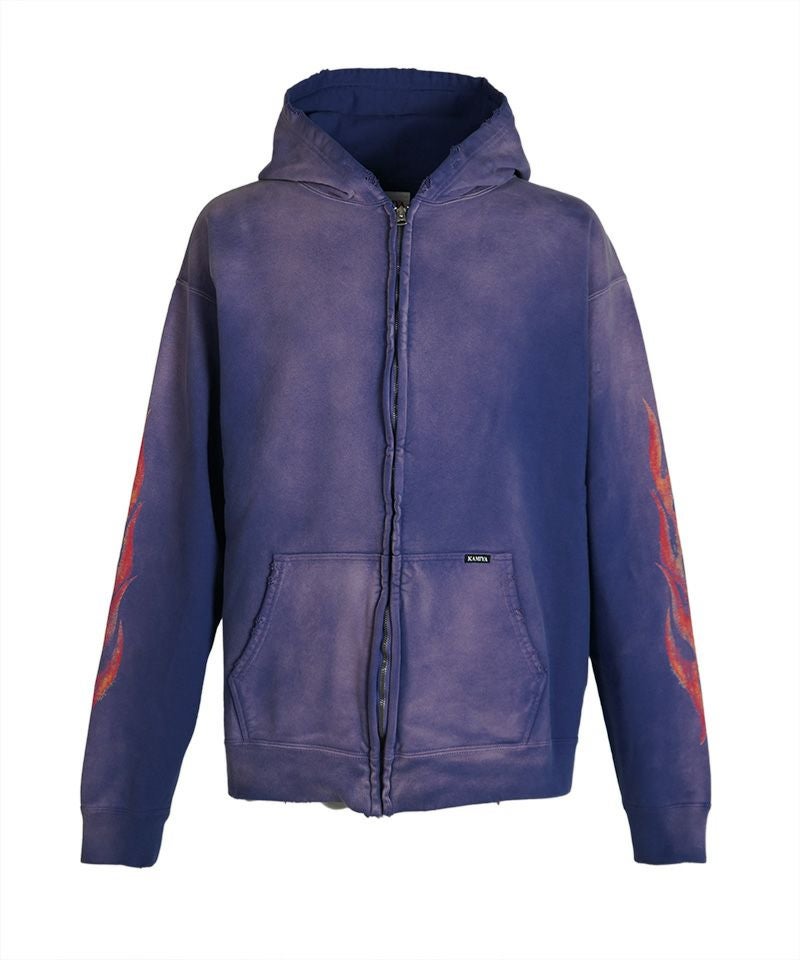 KAMIYA＞“CRAYON FLAME KMY” Zip Hoodie | MAKES ONLINE STORE