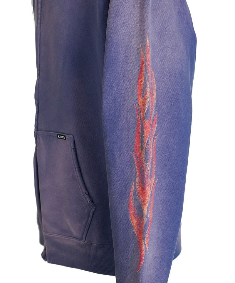 KAMIYA＞“CRAYON FLAME KMY” Zip Hoodie | MAKES ONLINE STORE