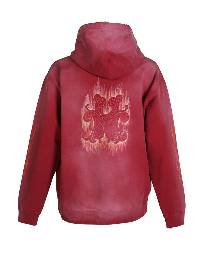 KAMIYA＞“CRAYON FLAME KMY” Zip Hoodie | MAKES ONLINE STORE