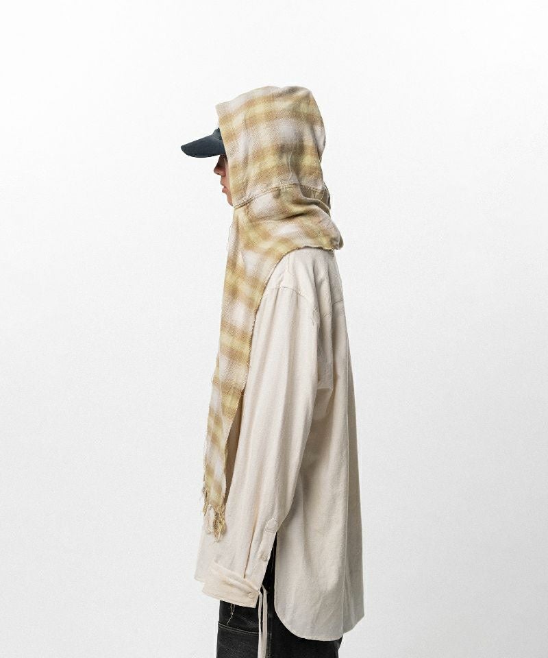 KAMIYA＞CA4LA × KAMIYA Hooded Checked Stole | MAKES ONLINE STORE