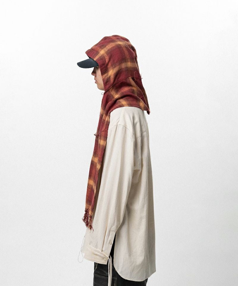 定価19800KAMIYA xCA4LA HOODED CHECKEDSTOLE KAMIYA x CA4LA HOODED CHECKED STOLE(ONESIZE YELLOW): その他の帽子