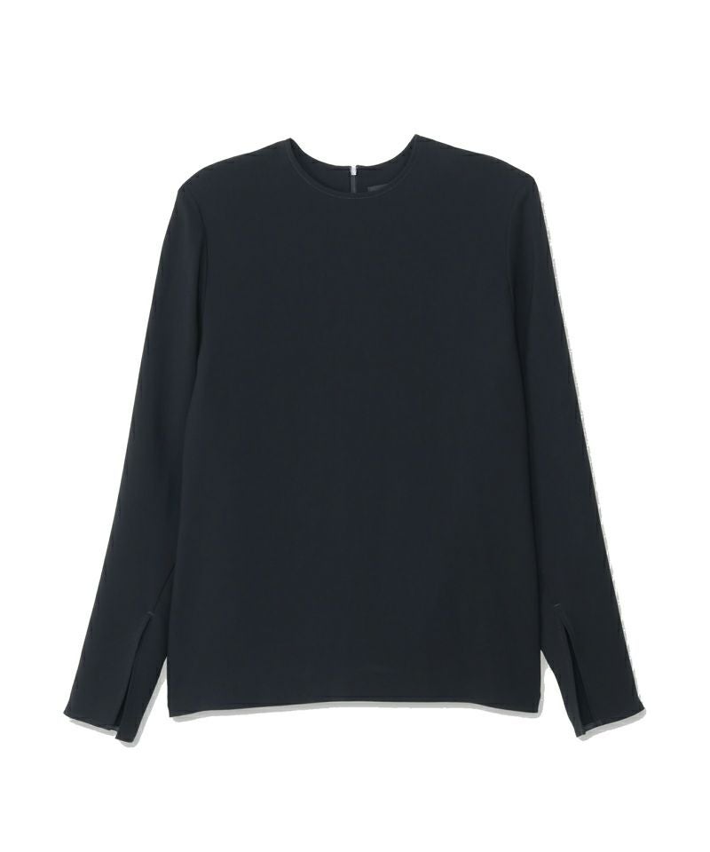 BLACK FORMAL MINIMAL SPLIT BLOUSE