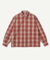 ＜A.PRESSE＞Vintage Cotton Silk Nep Twill Check Shirt